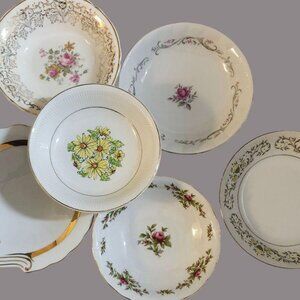 Blue and Purple Dinnerware